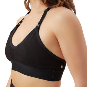 Milk & Fire 3in1 Nursing Sports-Bralette, Athletic Tech Tee & Nursing Cover - Steel Gray